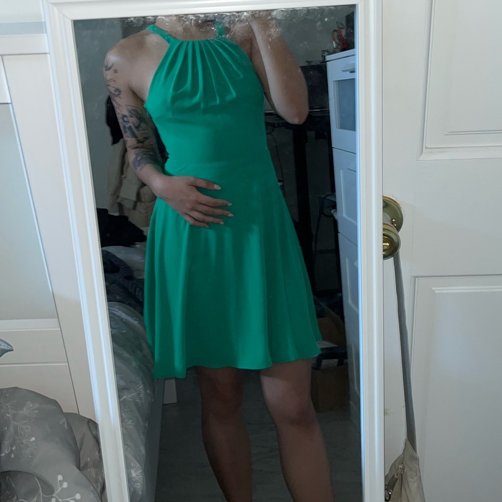 Green Halter Dress